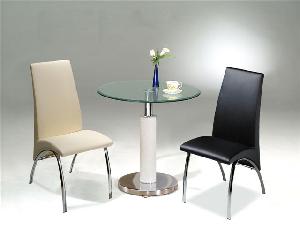 (ST-066) Home Furniture Round Tempered Glass Dining Table