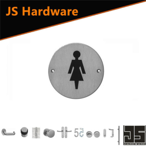 New Style Stainless Steel Female Toilet Door Sign Plate