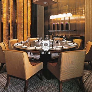 Veneer Furniture Restaurant Table Round Shape for Hotel
